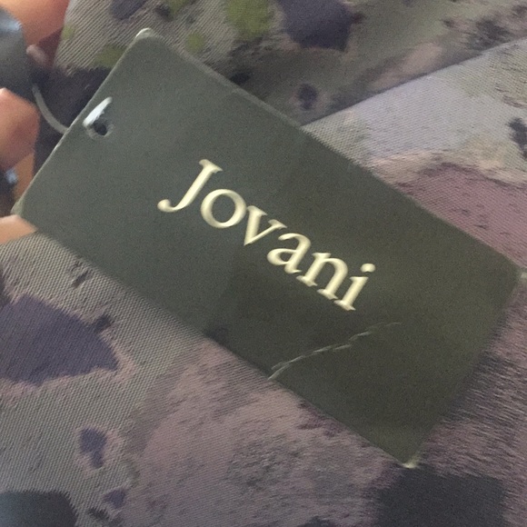 Jovani Floral Print Evening Cocktail Dress - Picture 7 of 16